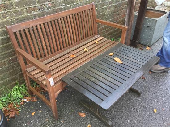 Garden bench & table